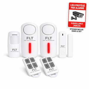 Kit Alarme EXPERT – Système d’alarme sans fil pour garages,box, caves sans électricité