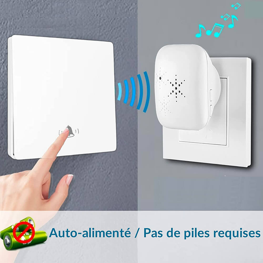 X-Sense 600m de Portée Sonnettes sans Fil Kit de Carillon Étanche avec 1 Récepteur Enfichables