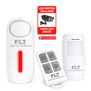 Kit BASIC – Système d’alarme sans fil pour garages,box, caves sans électricité - TYPE A