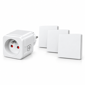 Kit prise commandée avec Interrupteur sans fil et sans pile - PURE31